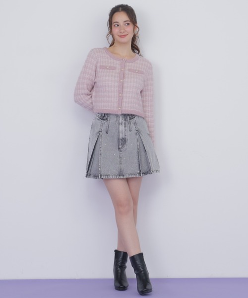 JILL by JILL STUART(ジルバイジルスチュアート)の「構築パネルデニムミニスカート(スカート・レディース・ブルー/グレー・MEDIUM/SMALL)」の18枚目の写真