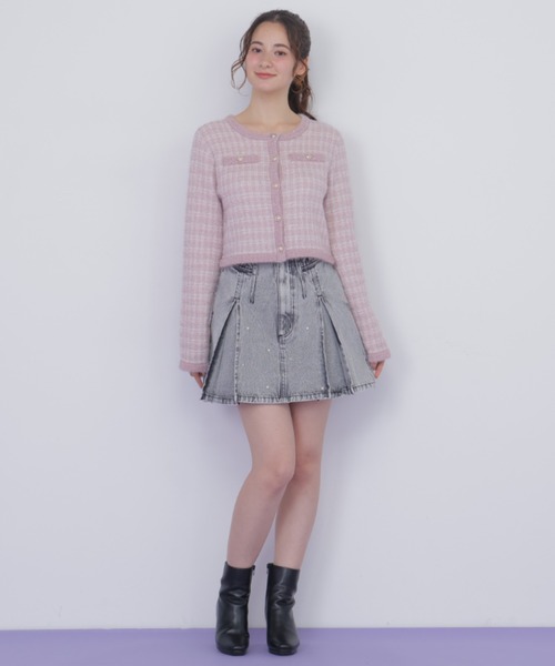 JILL by JILL STUART(ジルバイジルスチュアート)の「構築パネルデニムミニスカート(スカート・レディース・ブルー/グレー・MEDIUM/SMALL)」の19枚目の写真