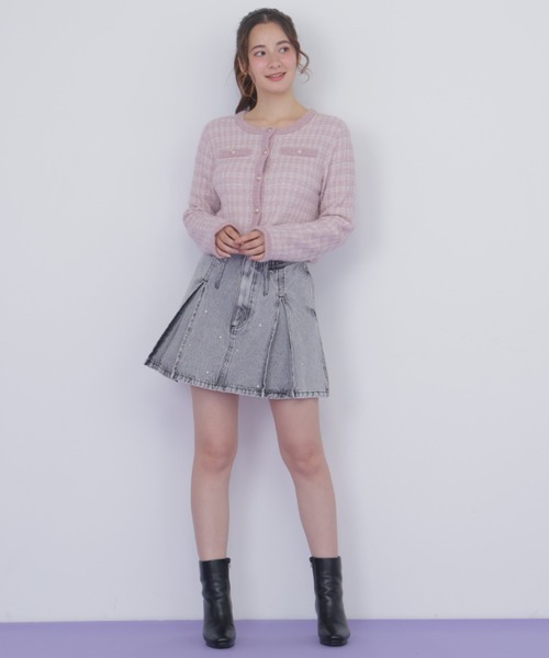 JILL by JILL STUART(ジルバイジルスチュアート)の「構築パネルデニムミニスカート(スカート・レディース・ブルー/グレー・MEDIUM/SMALL)」の17枚目の写真