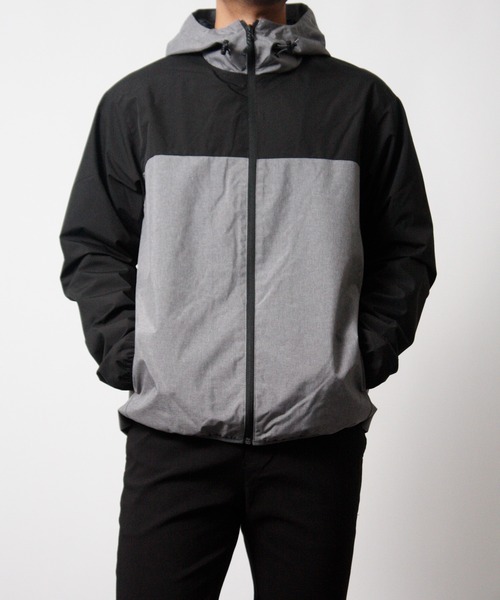 NYLAUS(ナイラス)の「【Nylaus】撥水/防風/防花粉/ストレッチ 裏メッシュジップパーカー マウンテンパーカー フルジップパーカー(パーカー・メンズ・杢グレー/カーキ/ブラック×グレー/ブラック×カーキ/ブラック・L/M)」の15枚目の写真