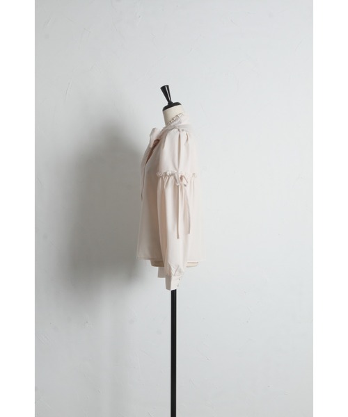 tocco closet(トッコ クローゼット)の「プチフリル&リボン付きブラウス(シャツ/ブラウス・レディース・ベージュ/オフホワイト・M)」の20枚目の写真