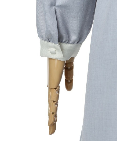 F i.n.t(フィント)の「ビッグリボンクレリック衿ワンピース(ワンピース・レディース・ライトブルー/ネイビー・FREE)」の8枚目の写真