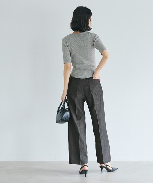 coca（coca）（コカ）の「デニムライクワイドパンツ（スラックス・レディース・ブラック/ブルー・S/M/L）」の10枚目の写真