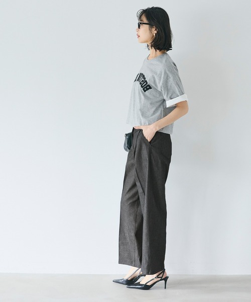 coca（coca）（コカ）の「デニムライクワイドパンツ（スラックス・レディース・ブラック/ブルー・S/M/L）」の12枚目の写真