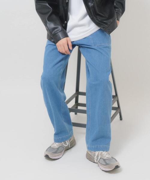 ITEMS URBANRESEARCH（アイテムズ アーバンリサーチ）の「デニム ベイカーパンツ（デニムパンツ・メンズ・ネイビー/ブラック/ブルー・LARGE/MEDIUM）」の3枚目の写真