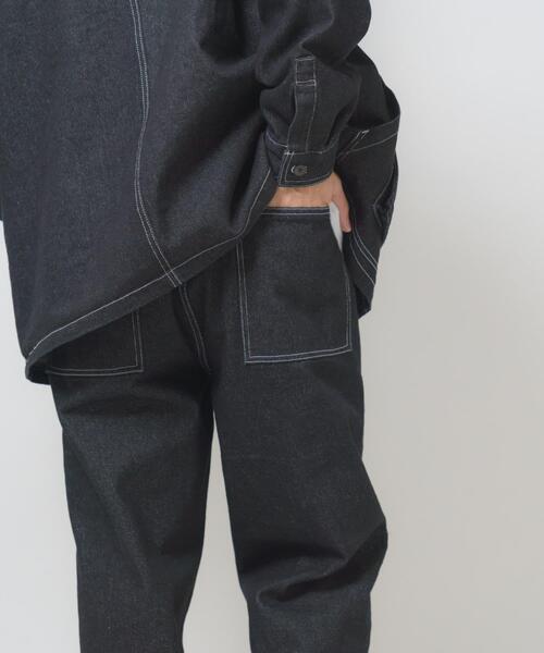 ITEMS URBANRESEARCH（アイテムズ アーバンリサーチ）の「デニム ベイカーパンツ（デニムパンツ・メンズ・ネイビー・LARGE）」の2枚目の写真