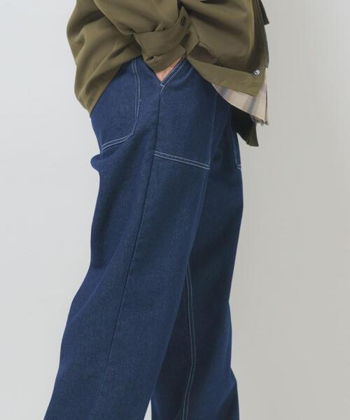 ITEMS URBANRESEARCH（アイテムズ アーバンリサーチ）の「デニム ベイカーパンツ（デニムパンツ・メンズ・ネイビー・LARGE）」の10枚目の写真