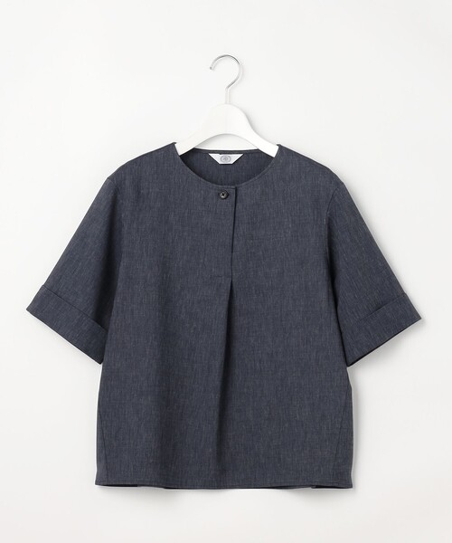 J.PRESS(ジェイプレス)の「【セット着用可】リネンバイオシャンブレー ブラウス(シャツ/ブラウス・レディース・ネイビー系/ベージュ系/ブラウン系・T15/T13)」の9枚目の写真