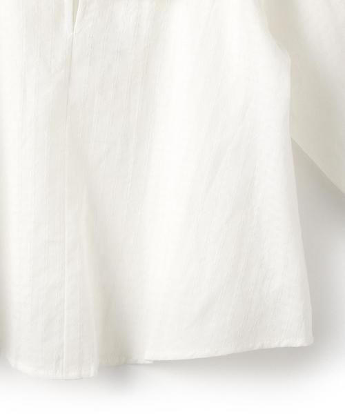 green label relaxing（グリーンレーベルリラクシング）の「フリルブラウス ドビー7分丈◆（シャツ/ブラウス・キッズ・ホワイト・105/125/115）」の3枚目の写真