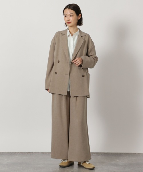 LAKOLE（ラコレ）の「リネンタッチダブルジャケット / 654319（テーラードジャケット・レディース・ライトベージュ/スミクロ/ライトブラウン・LARGE/MEDIUM）」の12枚目の写真