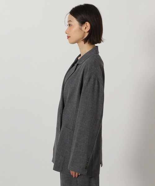 LAKOLE（ラコレ）の「リネンタッチダブルジャケット / 654319（テーラードジャケット・レディース・ライトベージュ/スミクロ/ライトブラウン・LARGE/MEDIUM）」の22枚目の写真