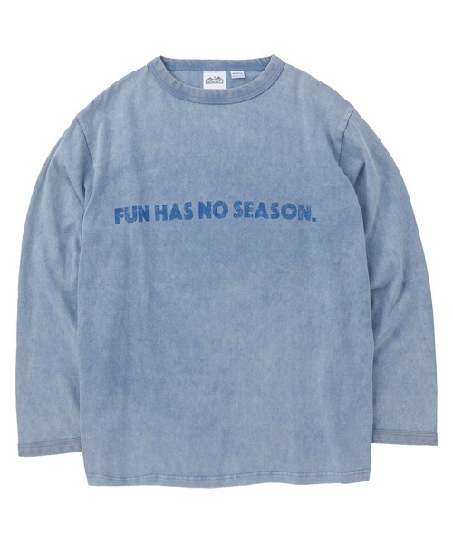 KAVU（カブー）の「KAVU/カブー Phrase LS R-Tee  Fun/フレーズ ロングスリーブ リンガー Tシャツ ファン（Tシャツ/カットソー・メンズ・ブラック/アイボリー/ブルー・MEDIUM/X-LARGE/LARGE）」の6枚目の写真