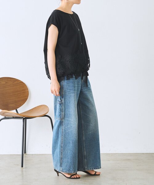 BEARDSLEY（ビアズリー）の「裾レースフレンチカットソー（Tシャツ