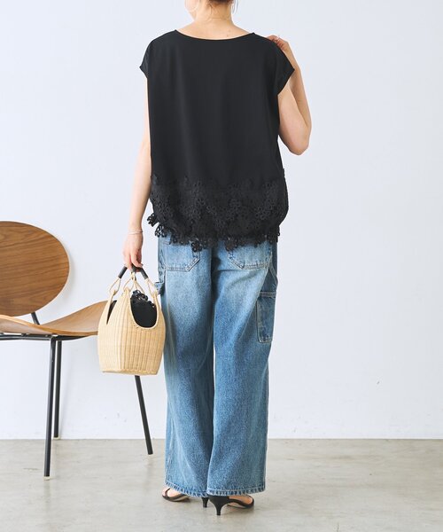 BEARDSLEY（ビアズリー）の「裾レースフレンチカットソー（Tシャツ