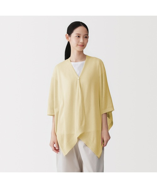 無印良品（ムジルシリョウヒン）の「ＵＶカット強撚コットンボレロ　ボタン付き（カーディガン/ボレロ・レディース・ライトイエロー/ライトグリーン/ブラウン系/ホワイト/グレー/ブラック・FREE）」の6枚目の写真