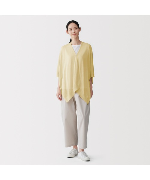 無印良品（ムジルシリョウヒン）の「ＵＶカット強撚コットンボレロ　ボタン付き（カーディガン/ボレロ・レディース・ライトイエロー/ライトグリーン/ブラウン系/ホワイト/グレー/ブラック・FREE）」の10枚目の写真