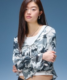 HIBISCUS CAMOUFLAGE BLOUSE