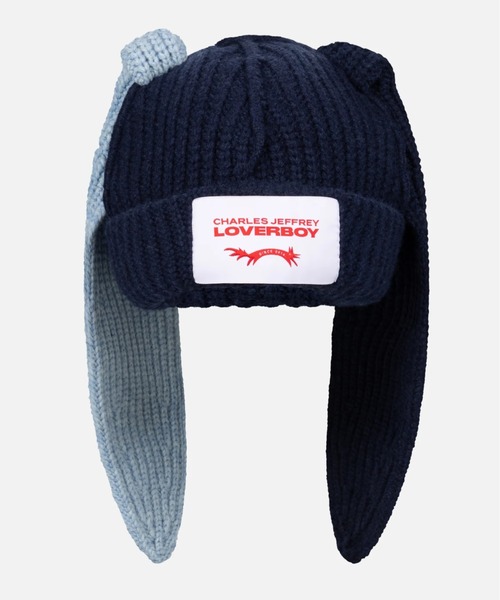 Charles Jeffrey Loverboy(チャールズジェフリーラバーボーイ)の「Charles Jeffrey LOVERBOY/チャールズジェフリーラバーボーイ/CHUNKY RABBIT BEANIE(ニットキャップ/ビーニー・メンズ・ブラック/イエロー/ピンク/ブルー・F)」の3枚目の写真