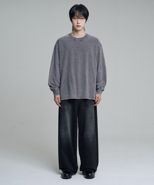 MOOVN(ムブン)の「ピグメントロングスリーブTシャツグレー(Tシャツ/カットソー・メンズ・その他・MEDIUM/LARGE/X-LARGE)」の6枚目の写真