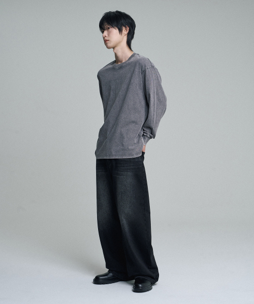 MOOVN(ムブン)の「ピグメントロングスリーブTシャツグレー(Tシャツ/カットソー・メンズ・その他・MEDIUM/LARGE/X-LARGE)」の7枚目の写真