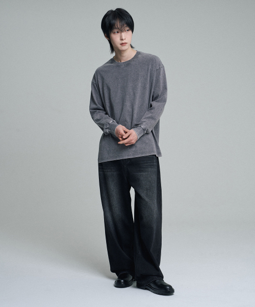 MOOVN(ムブン)の「ピグメントロングスリーブTシャツグレー(Tシャツ/カットソー・メンズ・その他・MEDIUM/LARGE/X-LARGE)」の8枚目の写真