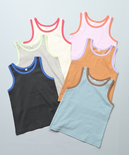 MARKEY'S（マーキーズ）の「無地スパンフライスタンクトップ（Tシャツ/カットソー・キッズ・ピンク/ベージュ/グレー/オフホワイト/ブラック/ライトブルー・140/130/120/110/100/90/80）」の21枚目の写真