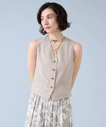 Liesse（リエス）の「麻調ベスト（ベスト）」