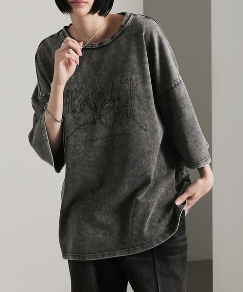 cussil(クシル)の「【cussil/クシル】リファインコットンフェードグラフィック半袖Tシャツ(Tシャツ/カットソー・メンズ・ブラック/グレー・L/S/M)」の21枚目の写真