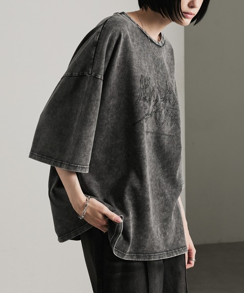cussil(クシル)の「【cussil/クシル】リファインコットンフェードグラフィック半袖Tシャツ(Tシャツ/カットソー・メンズ・ブラック/グレー・L/S/M)」の22枚目の写真