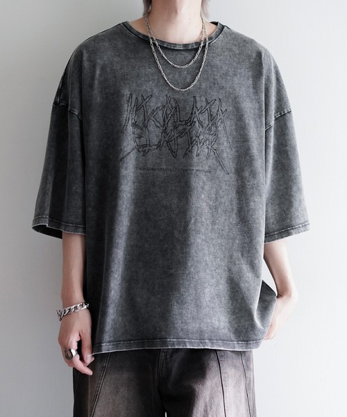 cussil(クシル)の「【cussil/クシル】リファインコットンフェードグラフィック半袖Tシャツ(Tシャツ/カットソー・メンズ・ブラック/グレー・L/S/M)」の5枚目の写真