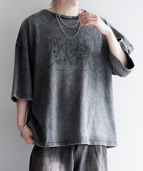 cussil(クシル)の「【cussil/クシル】リファインコットンフェードグラフィック半袖Tシャツ(Tシャツ/カットソー・メンズ・ブラック/グレー・L/S/M)」の6枚目の写真