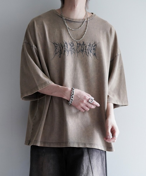 cussil(クシル)の「【cussil/クシル】リファインコットンフェードグラフィック半袖Tシャツ(Tシャツ/カットソー・メンズ・ブラック/グレー・L/S/M)」の4枚目の写真