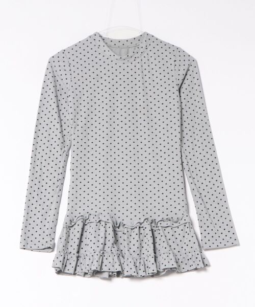 AsRiRe（アスリレイ）の「26ss ドット柄ペプラムフリルトップス（Tシャツ/カットソー・レディース・アイボリー/グレー・M）」の5枚目の写真