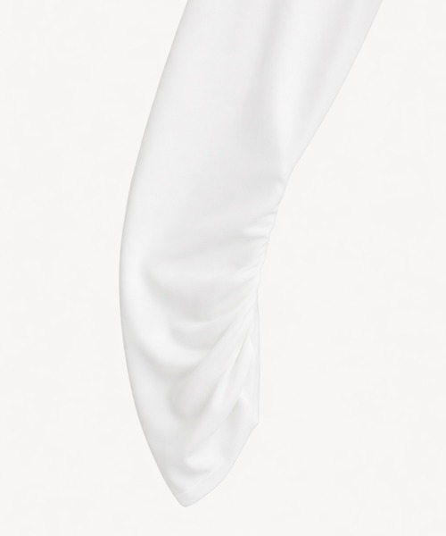 kiehtova(キエトヴァ)の「【kiehtova】AIRY DRAPE SHEER TOPS/エアリードレープシアートップス KTWR62(Tシャツ/カットソー・レディース・ブラック/ホワイト/ベージュ・FREE)」の13枚目の写真