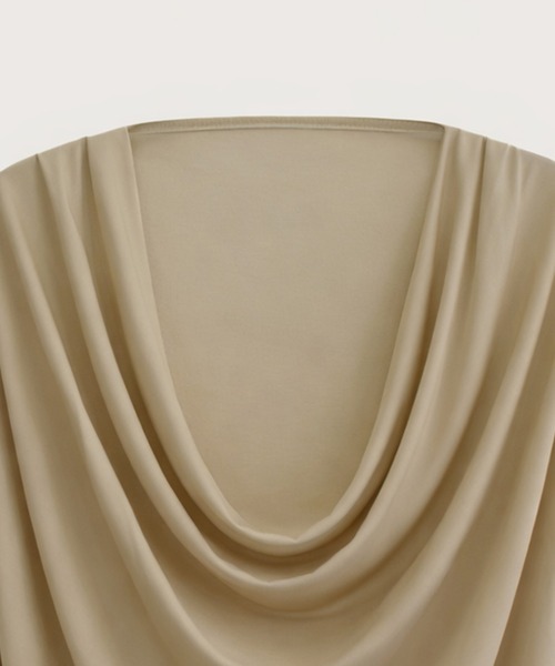 kiehtova(キエトヴァ)の「【kiehtova】AIRY DRAPE SHEER TOPS/エアリードレープシアートップス KTWR62(Tシャツ/カットソー・レディース・ブラック/ホワイト/ベージュ・FREE)」の19枚目の写真