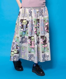 ScoLar | 161641：蝶々とキノコのコラージュ柄スカート(スカート)