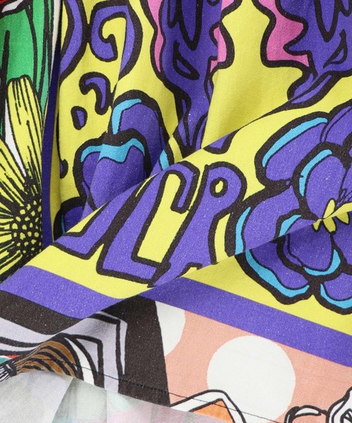 ScoLar（スカラー）の「161641：蝶々とキノコのコラージュ柄スカート（スカート・レディース・アイボリー/パープル・M）」の20枚目の写真