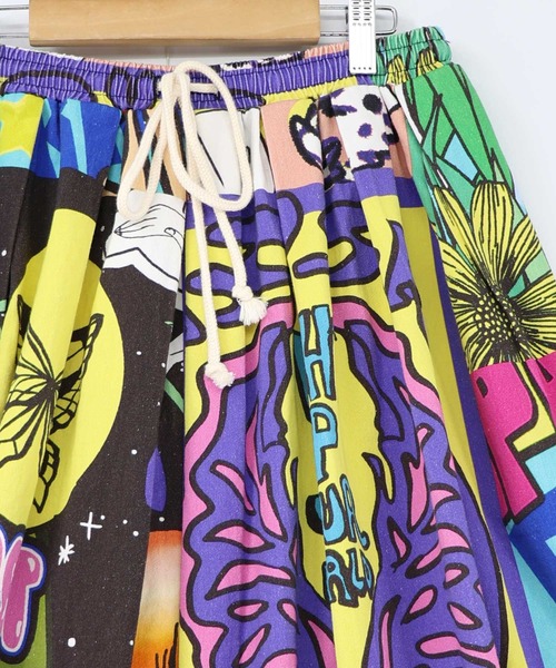 ScoLar（スカラー）の「161641：蝶々とキノコのコラージュ柄スカート（スカート・レディース・アイボリー/パープル・M）」の21枚目の写真