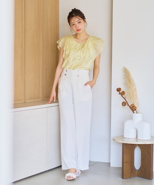 MISCH MASCH（ミッシュマッシュ）の「2026春夏新作 マリンワイドパンツ（その他パンツ・レディース・ネイビー/グレー/ホワイト・M/S）」の5枚目の写真