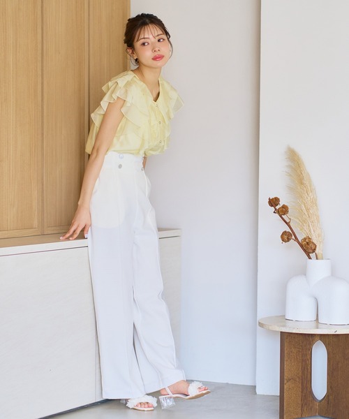 MISCH MASCH（ミッシュマッシュ）の「2026春夏新作 マリンワイドパンツ（その他パンツ・レディース・ネイビー/グレー/ホワイト・M/S）」の6枚目の写真