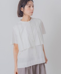 Kelen（ケレン）の「「KELEN / ケレン」フラップタックデザイン　ポリエステルコットンブラウス（シャツ/ブラウス）」