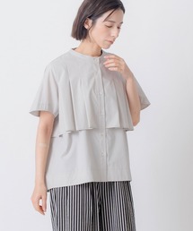 Kelen（ケレン）の「「KELEN / ケレン」フラップタックデザイン　ポリエステルコットンブラウス（シャツ/ブラウス）」