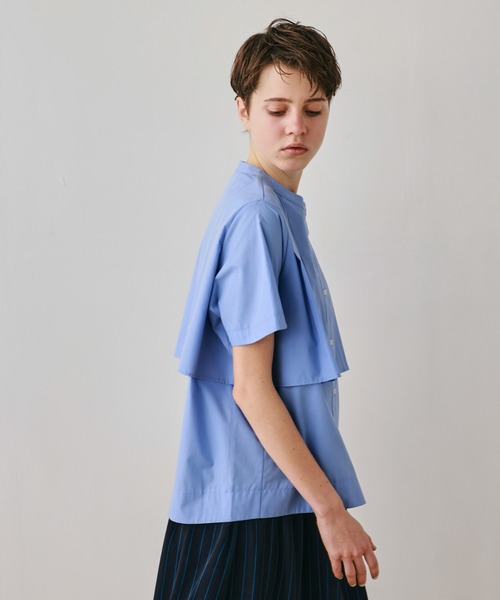 Kelen(ケレン)の「「KELEN / ケレン」フラップタックデザイン ポリエステルコットンブラウス(シャツ/ブラウス・レディース・ライトグレー/ブラック/オフホワイト/サックスブルー・M/S)」の8枚目の写真