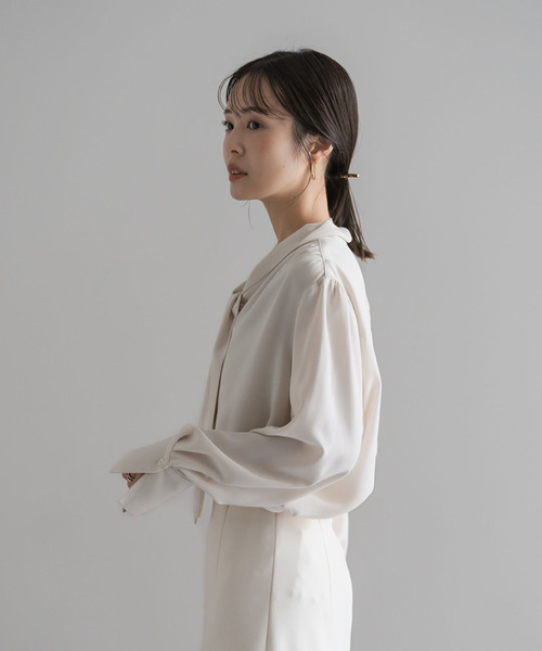 WEB限定・追加2》ロイヤルサテンボウタイブラウス（シャツ/ブラウス