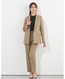 SUIT SELECT（スーツセレクト）の「【おうちで洗えるストレッチスーツ】【すぐ着られるパンツ裾上げ済仕様】【SILVER LINE】【年間】1釦シングルパンツスーツ/Naturemier/「4S 」（スーツセット）」