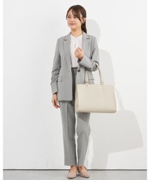 SUIT SELECT（スーツセレクト）の「【おうちで洗えるストレッチスーツ】【すぐ着られるパンツ裾上げ済仕様】【SILVER LINE】【年間】1釦シングルパンツスーツ/Naturemier/「4S 」（スーツセット）」