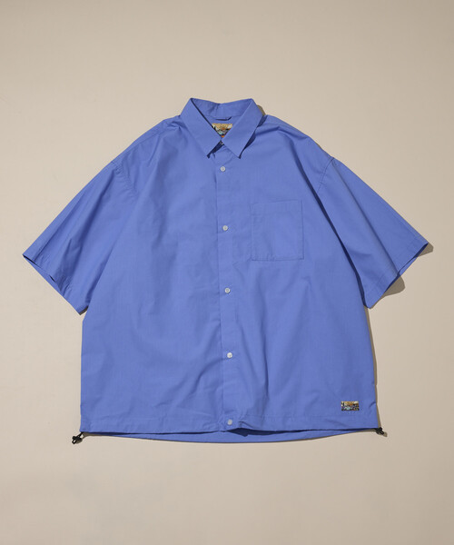 FREAK'S STORE(フリークスストア)の「【FREAK'S STORE for BEACH & FES】 タイプライター スピンドル レギュラーカラー ショートスリーブシャツ/裾ドローコード(シャツ/ブラウス・メンズ・ホワイト/ネイビー/イエロー/ブルー/サックスブルー・SMALL/MEDIUM/LARGE)」の7枚目の写真