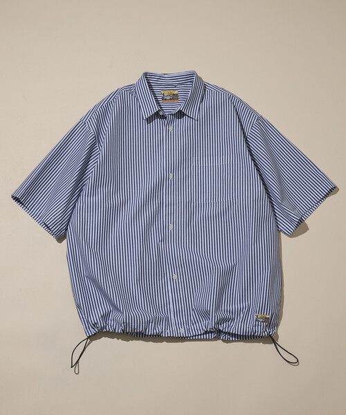 FREAK'S STORE(フリークスストア)の「【FREAK'S STORE for BEACH & FES】 タイプライター スピンドル レギュラーカラー ショートスリーブシャツ/裾ドローコード(シャツ/ブラウス・メンズ・ホワイト/ネイビー/イエロー/ブルー/サックスブルー・SMALL/MEDIUM/LARGE)」の21枚目の写真