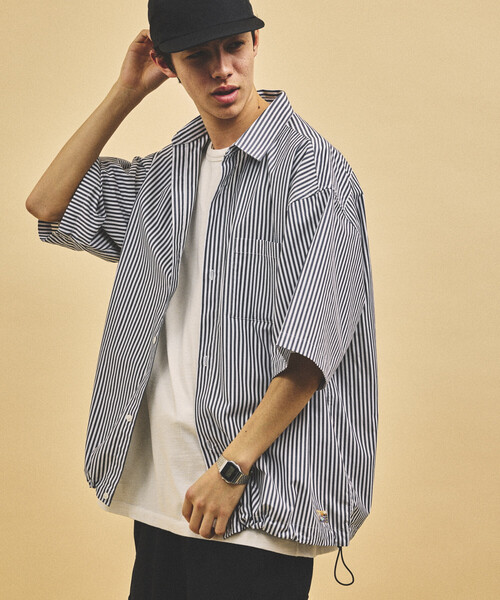 CAHLUMN/カウラム Magazine Pocket Open Collar Shirt(Ombre)/マガジン