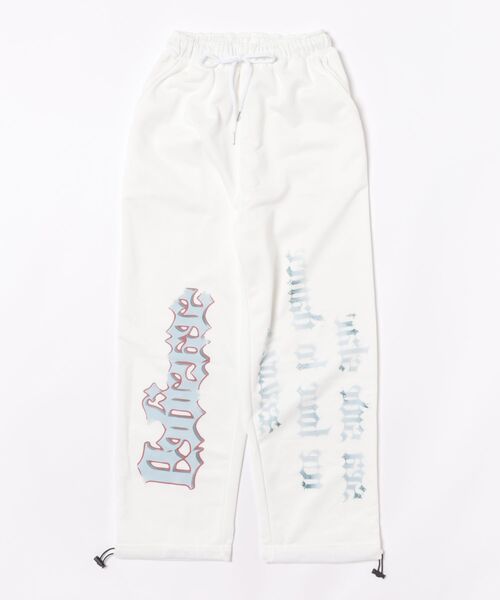 WESTSEA(ウエストシー)の「ワイドパンツ ルーズシルエット レディース ロゴプリント ストリート ドロスト 裾絞り(スウェットパンツ・レディース・ブラック/ホワイト・M/L)」の12枚目の写真